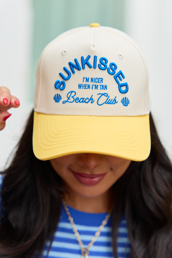 Sunkissed Beach Club Yellow Trucker Hat