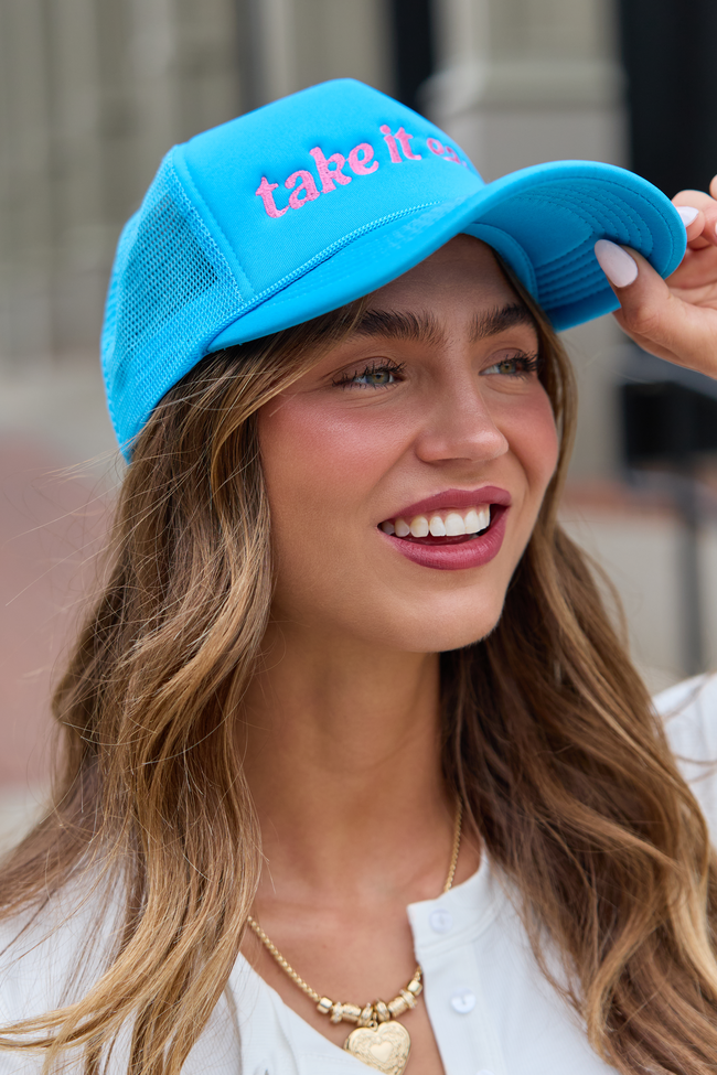 Take It Easy Blue Trucker Hat